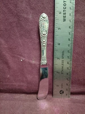 Esparcidor de mantequilla Sterling S Kirk & Son ROSE HH 6" sin monograma Foto 1 de 3