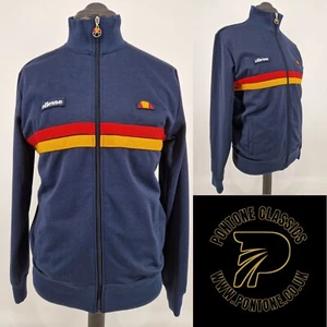 Ellesse Avidor Trainingsanzug Top M Vintage Freizeit Marineblaurot Gelb  - Bild 1 von 7