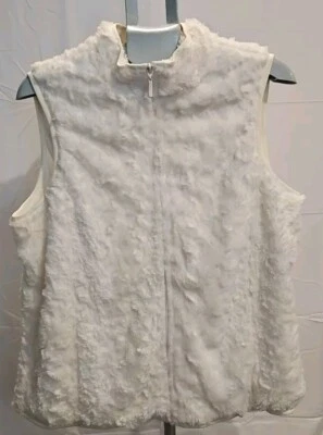 Женский жилет на молнии Laura Scott белый искусственный мех полиэстер размер XL - Изображение 1 из 4