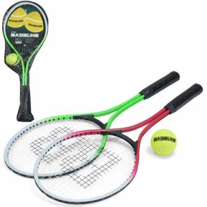 Aluminium 2 Player Tennis Rackets Set Racquets + Ball & Carry Case Garden Games - Picture 1 of 4