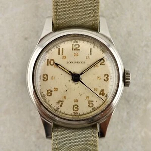 C.1944 Vintage Longines Sei Tacche Military USN BuShips Ref 5403 23m Stahl Uhr - Bild 1 von 14