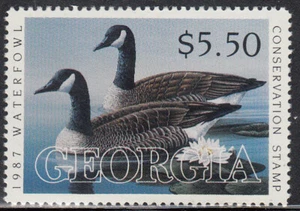 USA Georgia MNH Waterfowl Ducks Jaffe GA3 Value $ 9.00 - Picture 1 of 1