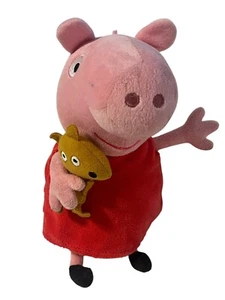Peppa Pig mit Teddy USA Plüschtier Ty 10 Zoll 2011 Hergestellt von TY - Bild 1 von 9