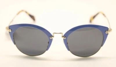 Gafas de sol MIU MIU SMU 53R VAD-1A1 marco azul dorado/lentes grises (#862) Foto 1 de 4