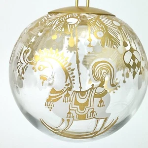 ROSENTHAL Artista BJORN WINBLAD Firmado Navidad Vidrio Adorno 3" - Imagen 1 de 11