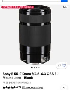 Sony SEL 55-210mm f/4.5-6.3 Aspherical IS OSS Lens
