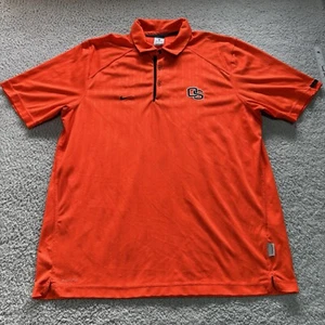 VINTAGE Nike Oregon State Beavers Polo Shirt Adult XL Orange Dri Fit Y2K Mens - Picture 1 of 15