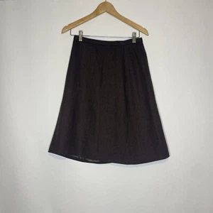 Vintage Dolce & Gabbana Womens Brown Tweed Wool Straight Dress Skirt Sz 42 Ital - Picture 1 of 6
