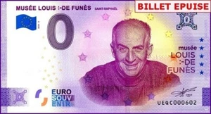 MUSEE LOUIS DE FUNES / BILLET 0 € / NULL EURO-SCHEIN / UEQC 2020-2 - Picture 1 of 1