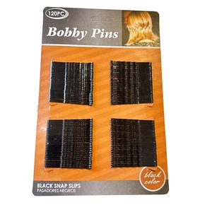 120Pc Women's Black Invisible Hair Clips Top Bobby Pins Grips Salon Barrette BN2 - Picture 1 of 1