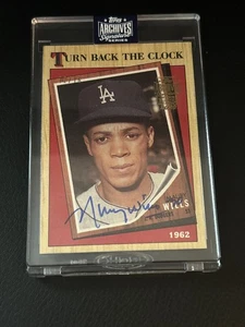 2020 Topps Archives Maury Wills Turn Back The Clock Autograph Auto 72/76 - Picture 1 of 2