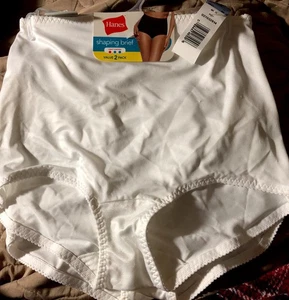 Hanes Shaping Slip Light Control 2er Pack 2XL NEU GLÄNZEND WEISS - Bild 1 von 4