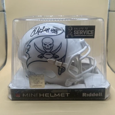 Bucs Warren Sapp "HOF 13" Signed Salute To Service III Speed Mini Helmet BAS Wit - Image 1 of 4