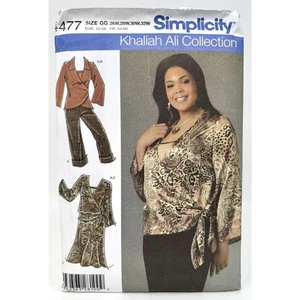 Khaliah Ali Sewing Pattern, Pants, Top, Skirt Plus Size Uncut Simplicity 4477 - Picture 1 of 2