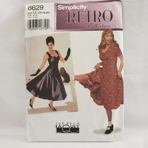  RETRO 1950's SIMPLICITY #8629 LADIES SWING-ROCKABILLY DRESS PATTERN (16,18,20) - Picture 1 of 3