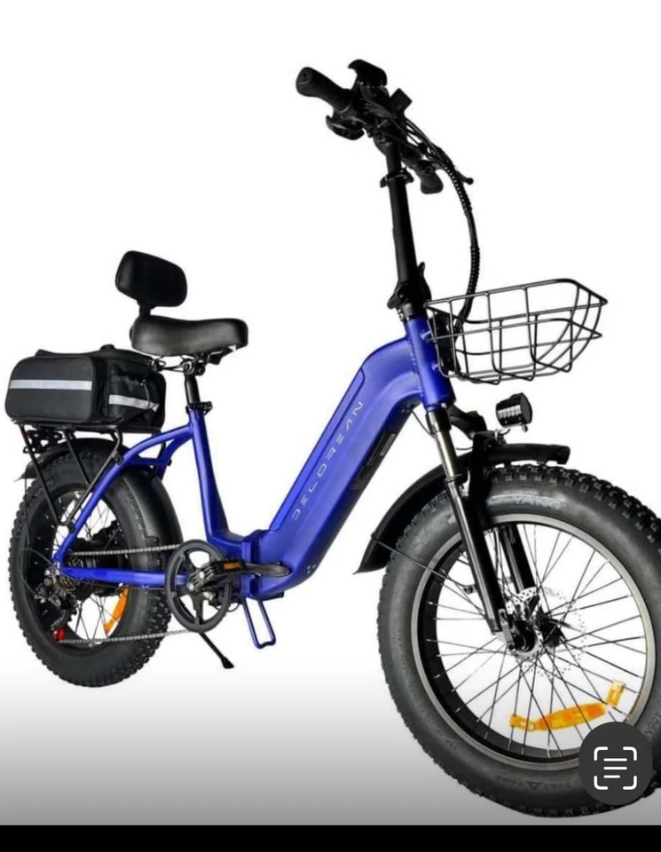 Neumático grueso plegable BikeElectric Delorean DM600-Sport nuevo 20 MPH velocidad máxima azul Foto 1 de 4