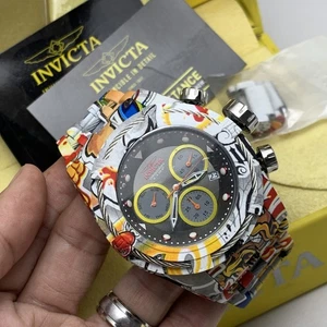 Invicta Bolt Zeus Hydroplated Steel Graffiti Chronograph 52mm Gunmetal Watch New - Picture 1 of 17