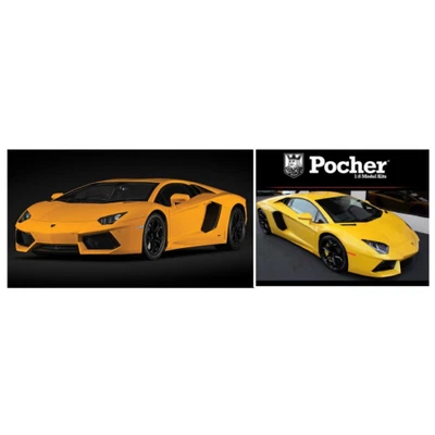 LAMBORGHINI AVENTADOR YELLOW KIT 1:8 Pocher Auto Stradali Modellino Nuovo - Immagine 1 di 3