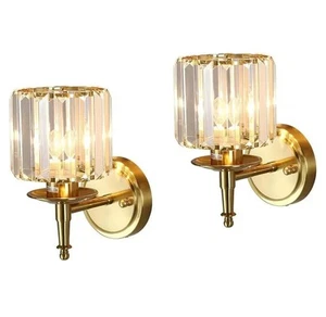 Gold Vanity Lights Bathroom, 2 Lights Fixture for Bathroom Over Mirror,... - Picture 1 of 5