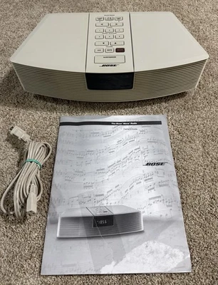 Bose Wave Radio AM/FM Alarm Clock Model AWR1W1 White NO Remote - Image 1 of 4