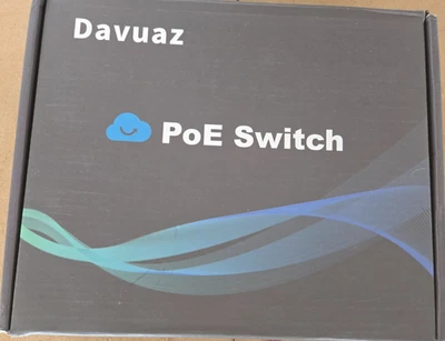 Davuaz,  8 Port 100mbps Unmanaged PoE Switch 96W 2 Uplink 802.3af/at Plug & Play - Image 1 of 2