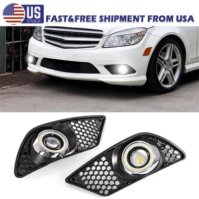 Cubierta de luces antiniebla LED de parachoques de EE. UU. para Mercedes Benz C230 C300 C350 08-11 W204 07-13 Foto 1 de 4