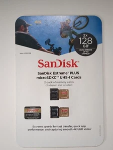 SanDisk 2-pack microSDXC UHS-I cards (128GB) - Picture 1 of 4