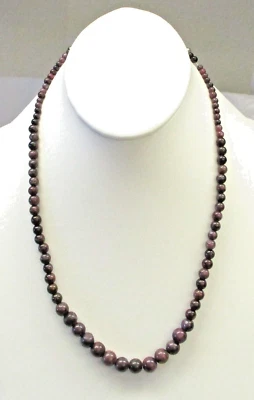 Jay King 925 Silver RUBY Burgundy Corundum 18" Graduated Beaded Necklace NWT - Image 1 of 4