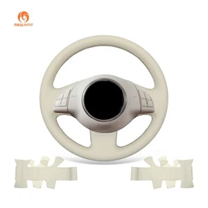 MEWANT Embossed PU Leather Steering Wheel Cover for Fiat 500 2007-2015 500e 500C - Imagen 1 de 11