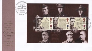 150th Anniversary of the Awards of the Victoria Cross Booklet Pane. FDC - Picture 1 of 2