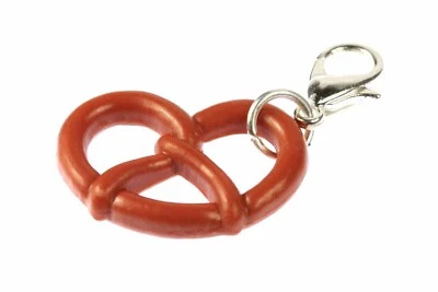 Pretzel Charm Oktoberfest Pendant Miniblings Brown Brezn - Image 1 of 4