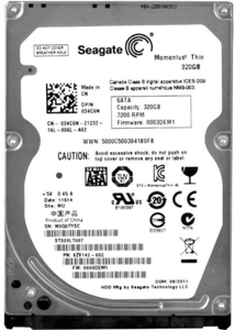 Hard Drive Dell 034C6N 34C6N ST320LT007 320GB 7200U/Min 16MB SATA II 2.5 " Inch - Picture 1 of 3