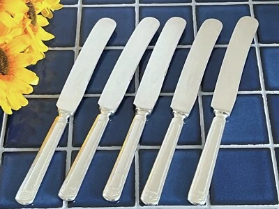 5 - 1847 Rogers Silverplate ANNIVERSARY Old French Solid Knives w/Bolster 1923 - Image 1 of 4