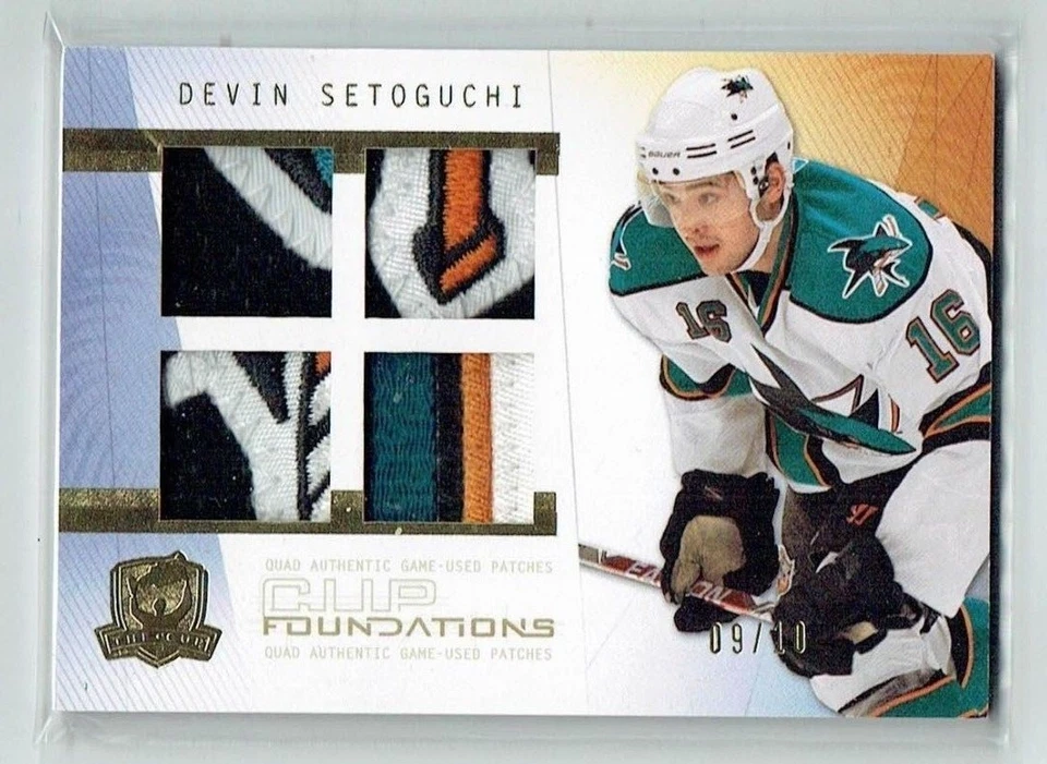 09-10 UD Upper Deck The Cup Foundations  Devin Setoguchi  /10  Quad Patches - Image 1 of 1