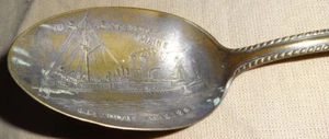 Vintage USS BATTLESHIP MAINE Silver Collectors Spoon - Picture 1 of 5