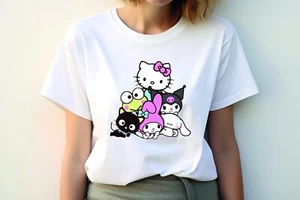 Hello Kitty Friends T-Shirt, Cute Kawaii Sanrio Characters Tee, Y2K GraphicShirt - Picture 1 of 4