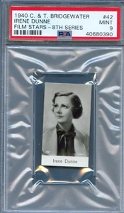 1940 CT Bridgewater Film Card #42 IRENE DUNNE Actress LOVE AFFAIR PSA 9 - Picture 1 of 2