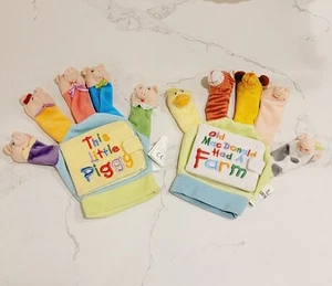 2 Soft Little Scholastic Finger Puppet Glove Board Books Old MacDonald & Piggy - Picture 1 of 13
