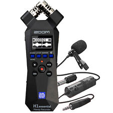 Enregistreur audio portable flottant Zoom H1essential et microphone à condensateur Lavalier