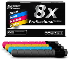 8x Pro Cartouche D'Encre Remplace Konica Minolta TN-321C TN-321K TN-321M TN-32 - Photo 1/4