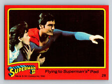 1980 Flying to Superman's Pad 28 Superman II Dc Comics Trading Card