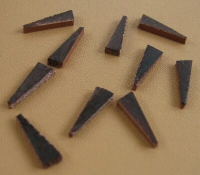 HCH Cembalo Leder Plectra - feinste Qualität - 15mm Länge - 10 Stück / Plectra