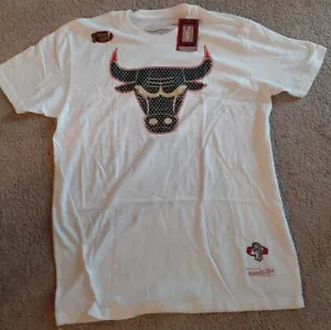 Autentica camicia bianca Mitchell & Ness Chicago Bulls 1996 finali NBA taglia small - Foto 1 di 6