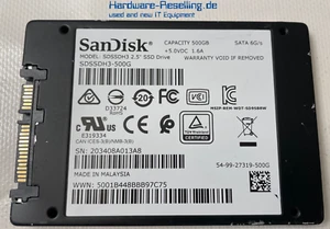 SanDisk Ultra 3D SSD 500GB SATA III 5G SDSSDH3-500G NAND - Bild 1 von 1