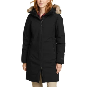 Eddie Bauer Ladies' Waterproof Down Stadium Coat, Black, Size XL - Picture 1 of 6