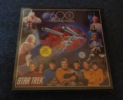 Star Trek - Rompecabezas FX Schmid 600 Piezas Exquisito 1993 Paramount NUEVO En Caja Foto 1 de 2