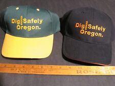 (2) Dig Safely Oregon - Adjustable Ball Caps - U of O Ducks, OSU Beavers colors