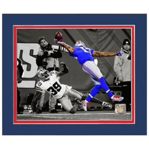 ODELL BECKHAM JR🔥11X14 Passepartout 8x10 Spotlight Foto -- Rahmenfertig OBJ RAMS GIANTS - Bild 1 von 2