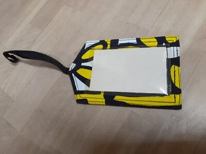 2 - EZID yellow & black Luggage Tag - easy to spot! Great ID tag for suitcase - Picture 1 of 3