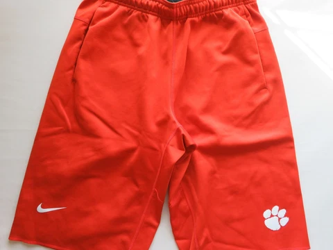 Clemson University Tigers Nike Dri-Fit Basketball Shorts Mens Sz M Fleece Lined Cover